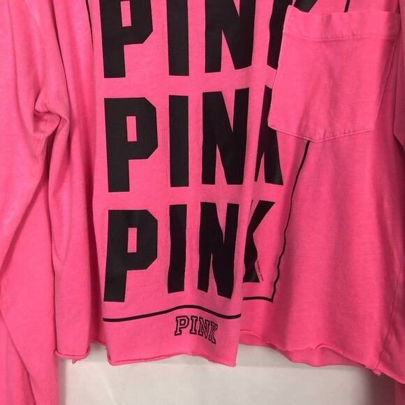 PINK Long Sleeve Pink Oversized Top - Picture 3 of 10